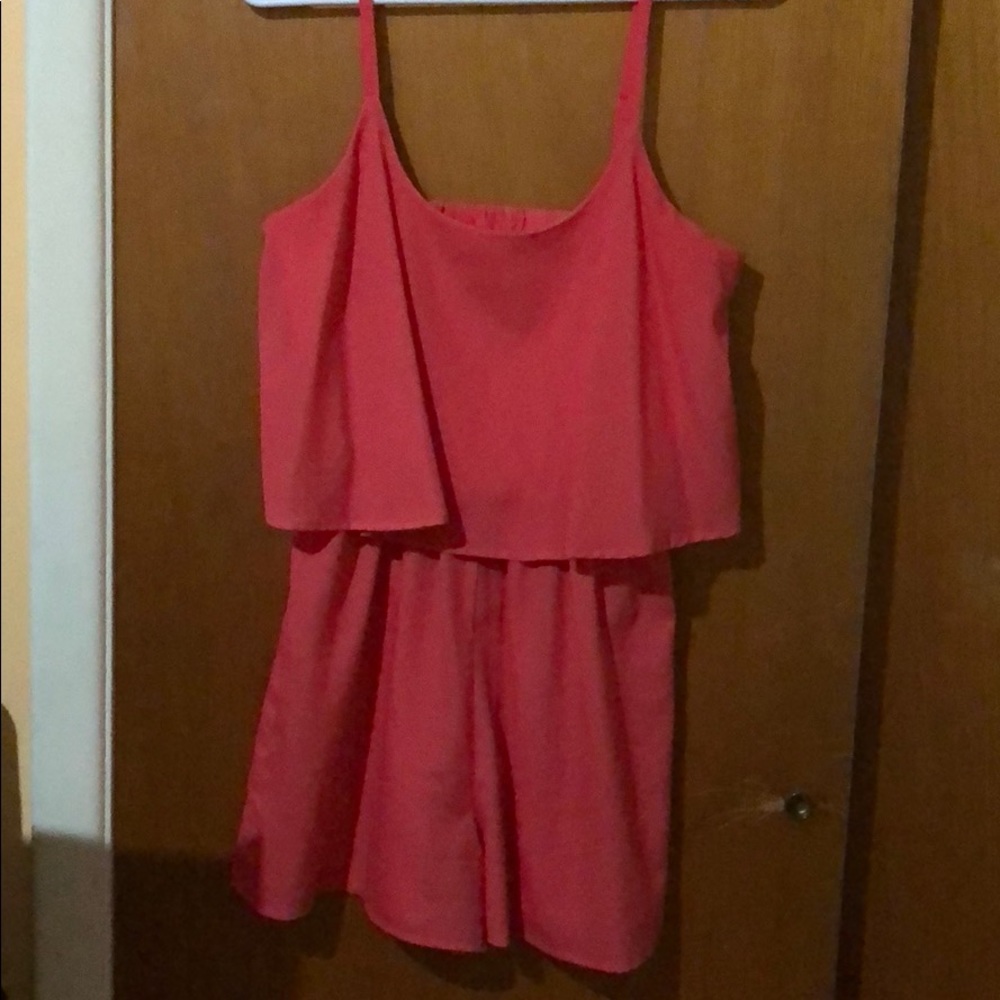 Coral/Orange Romper